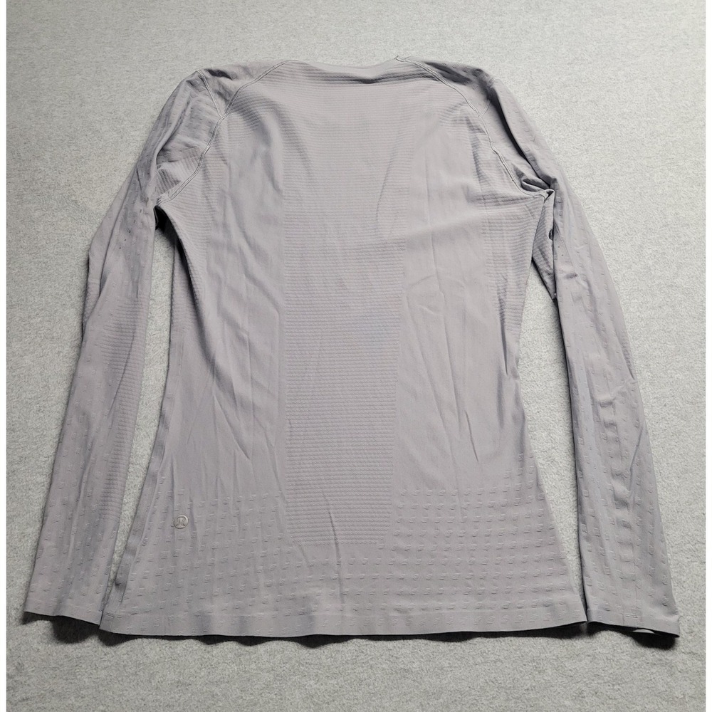 Lululemon Running Gym Long Sleeve Crewneck Shirt Grey Womens Size 6 - Picture 7 of 7